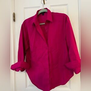 Express Fuchsia Boyfriend Shirt